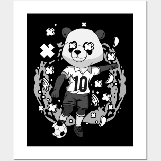 Panda Soccer Illustration Posters and Art
